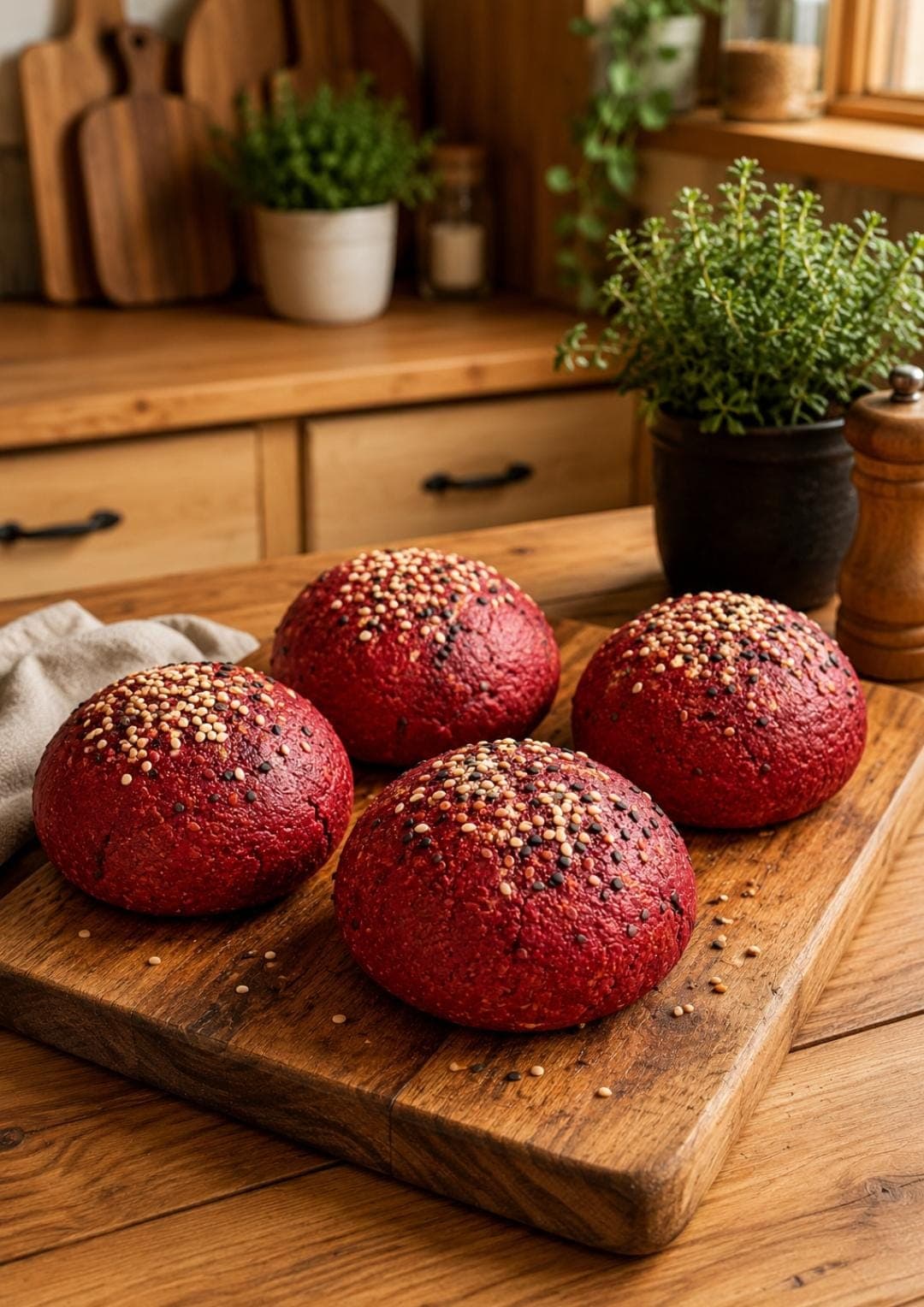 VITA High-Protein Beetroot & Red Lentil Buns