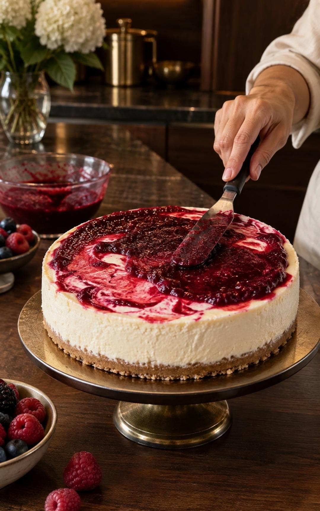 VITA Berry Swirl No-Bake Cheesecake