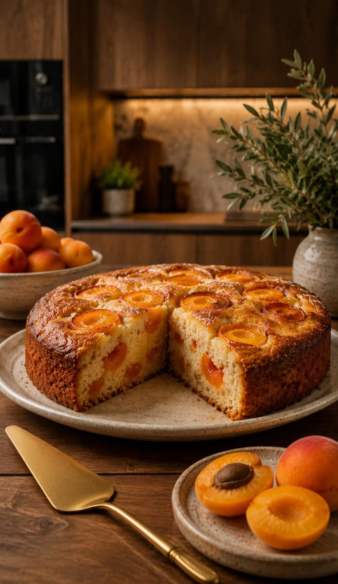 High-Protein Apricot Cake