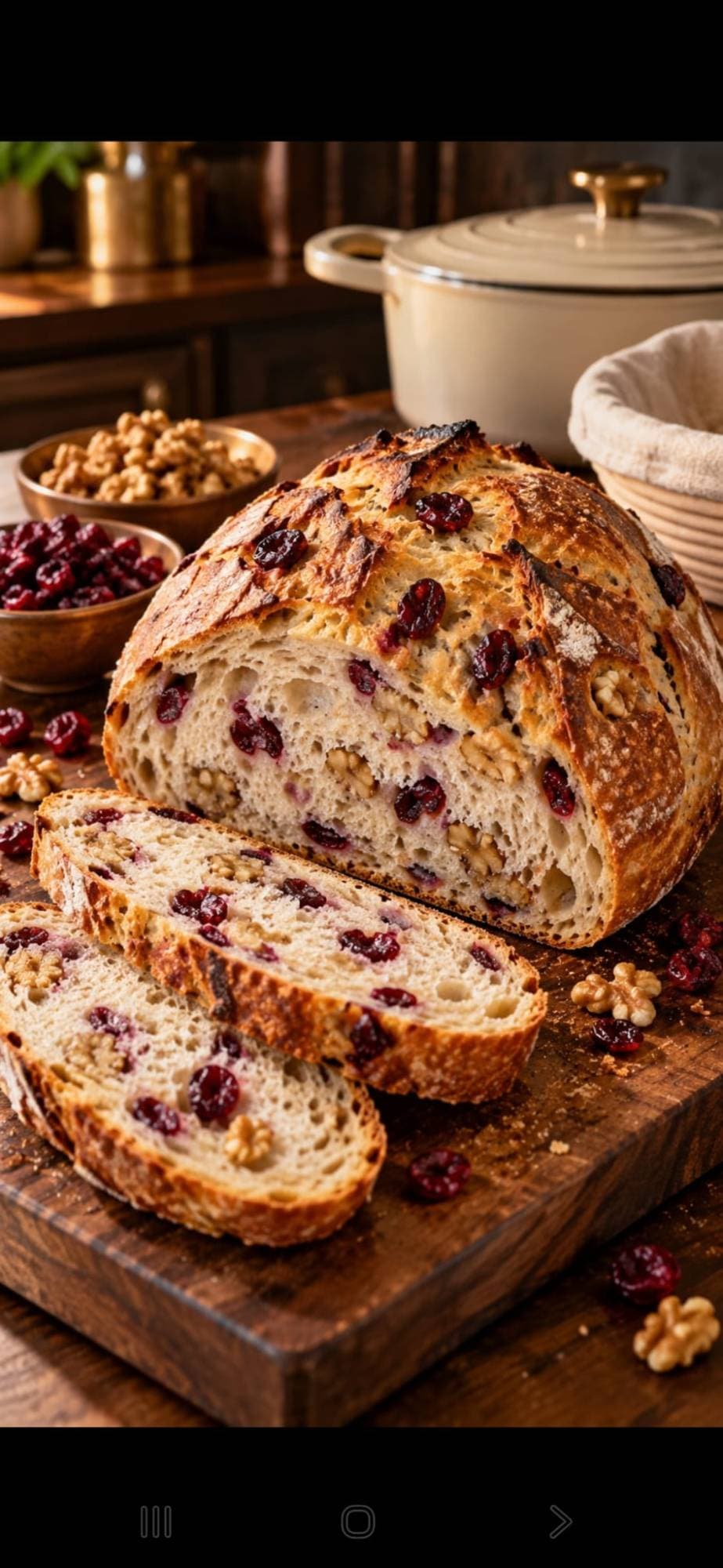VITA Cranberry Walnut Sourdough Bread