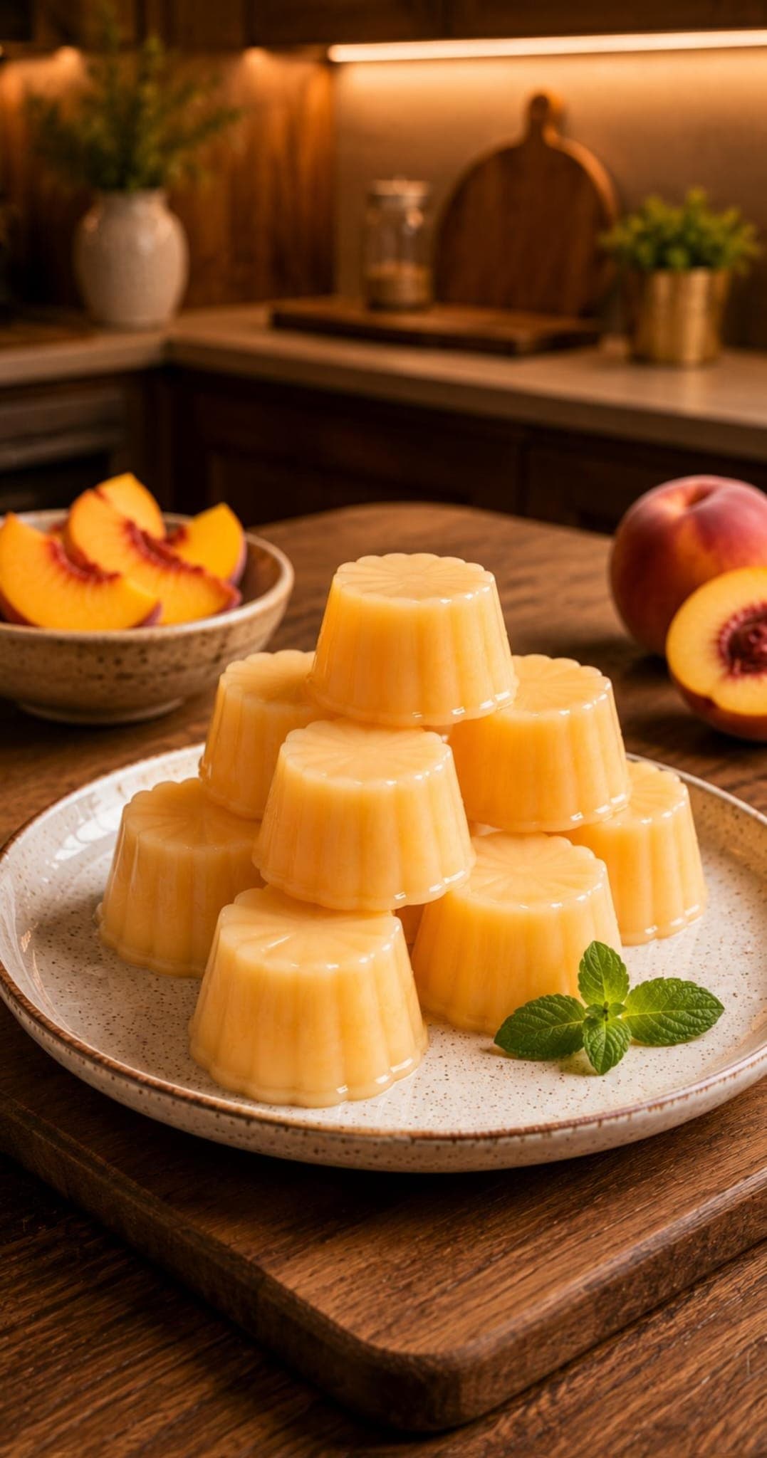 High-Protein Peach Coconut Gelatin Bites