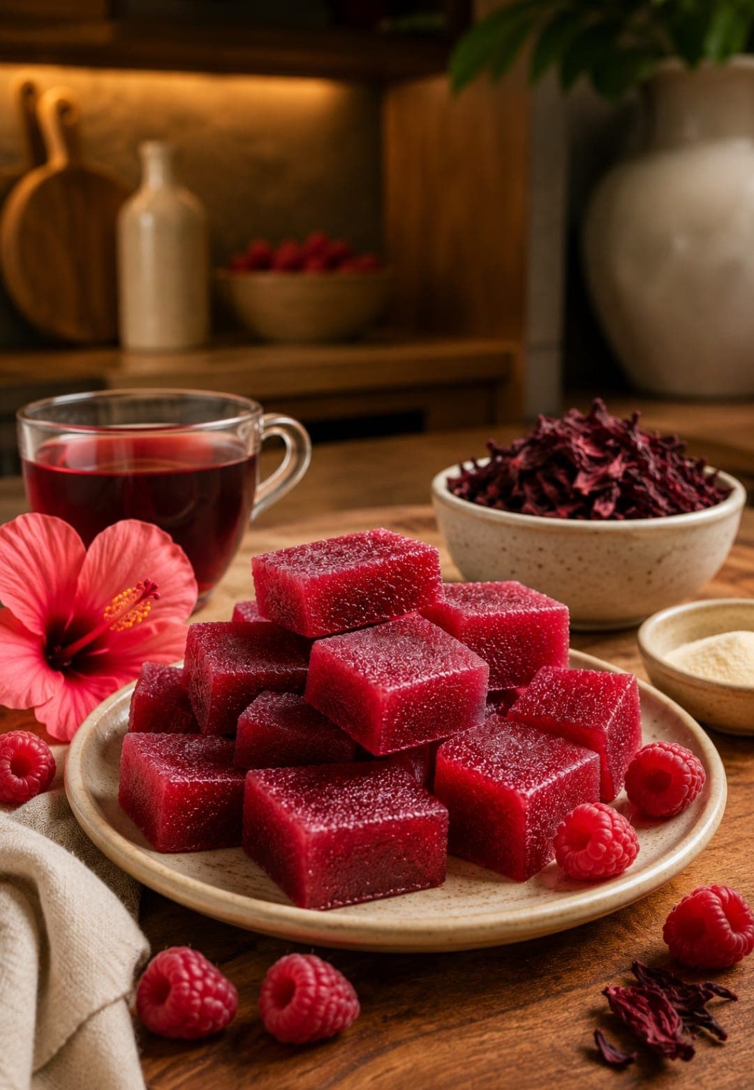 Raspberry Hibiscus Glow Jellies