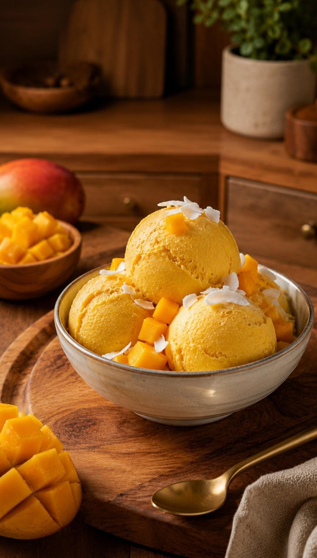 High-Protein Mango Ice Cream