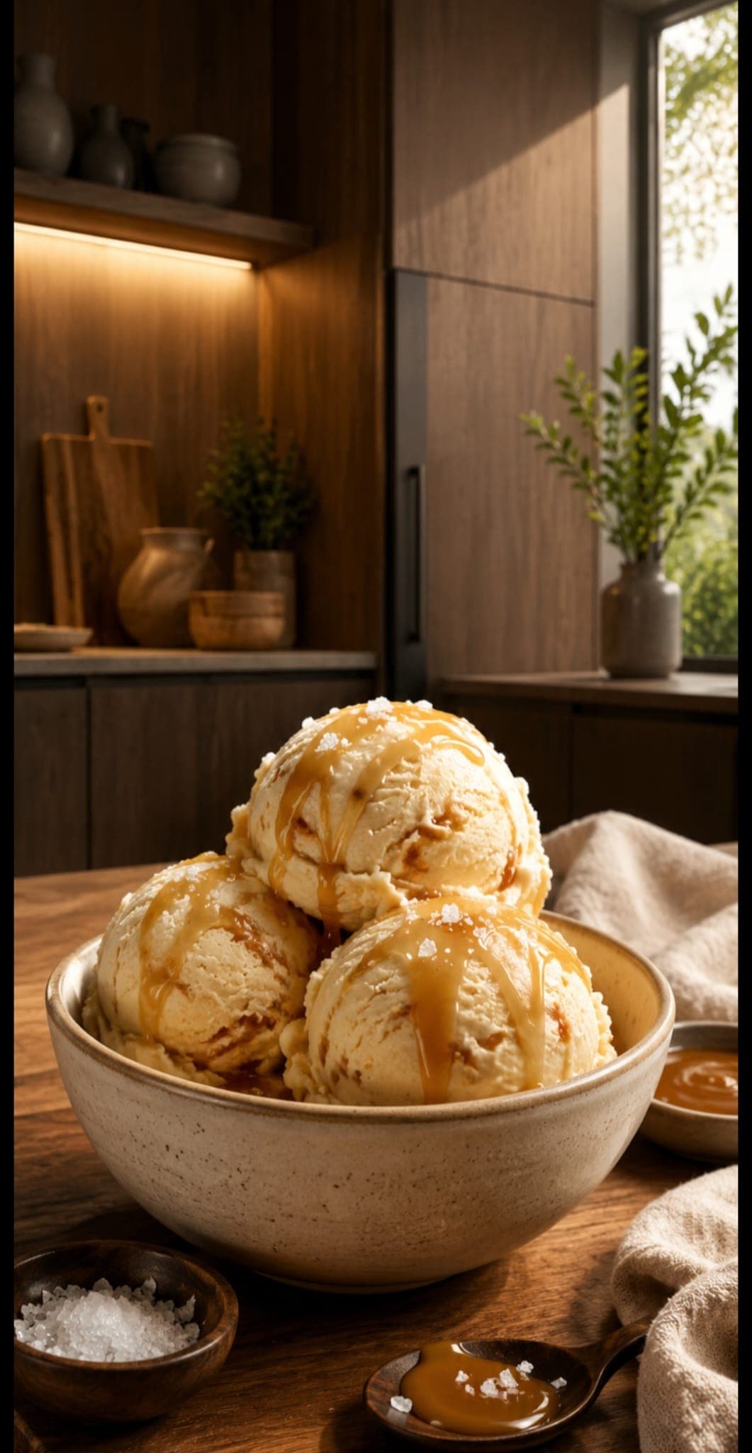 High-Protein Salted Caramel Ice Cream