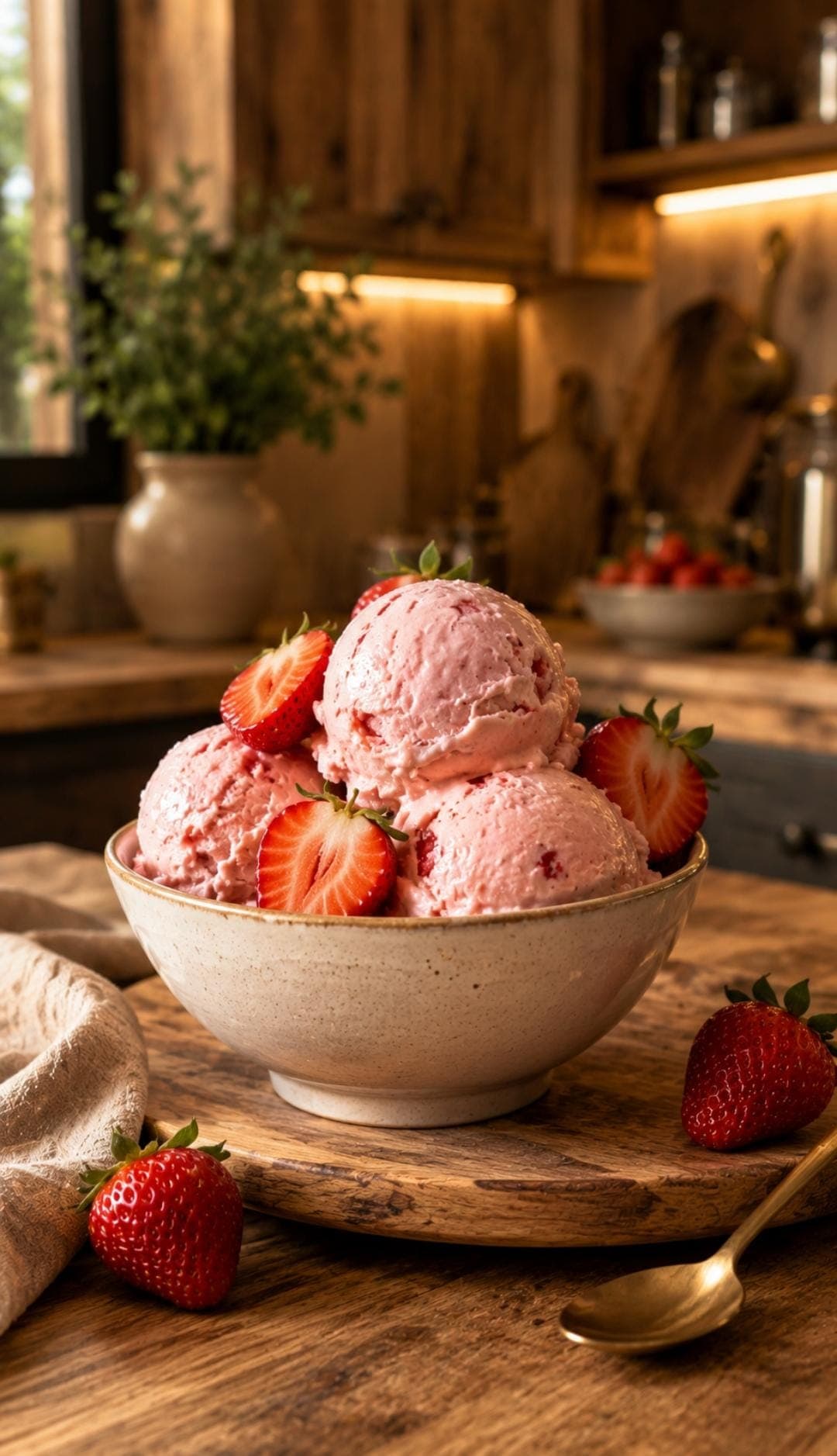 High-Protein Strawberry Cheesecake Ice Cream
