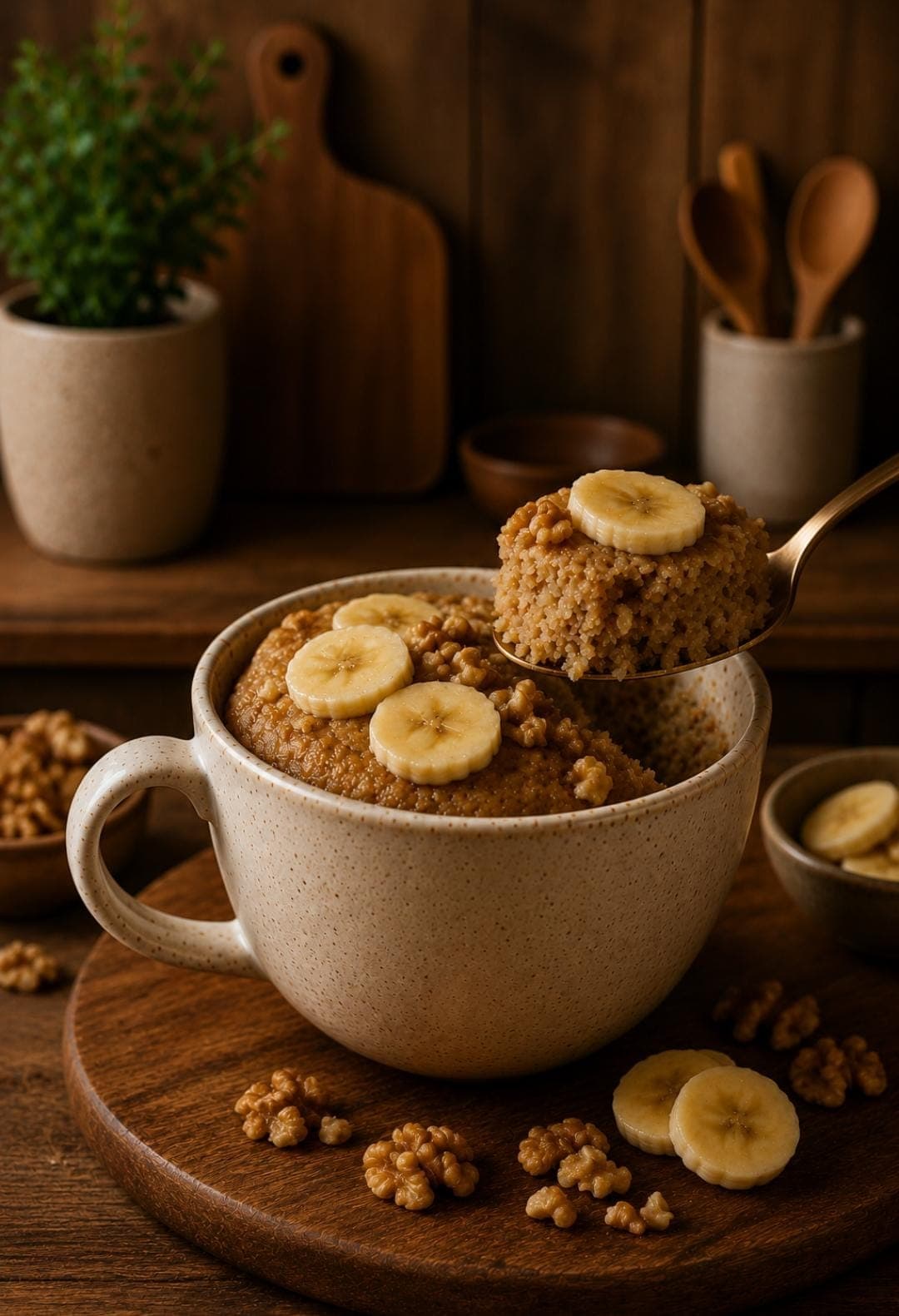 Banana Bread Protein Mug Cake