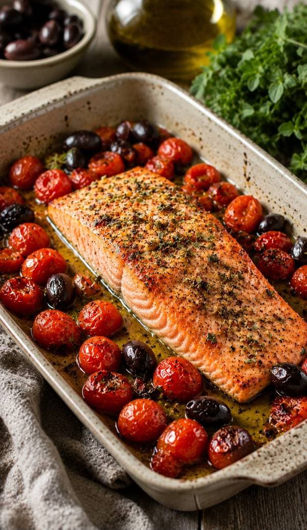 Mediterranean Baked Salmon