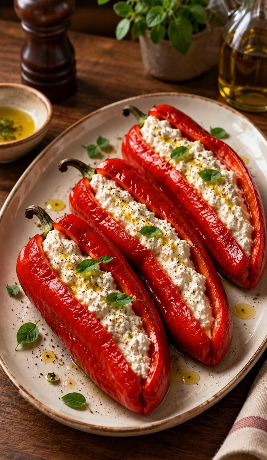 VITA High-Protein Stuffed Sweet Red Peppers