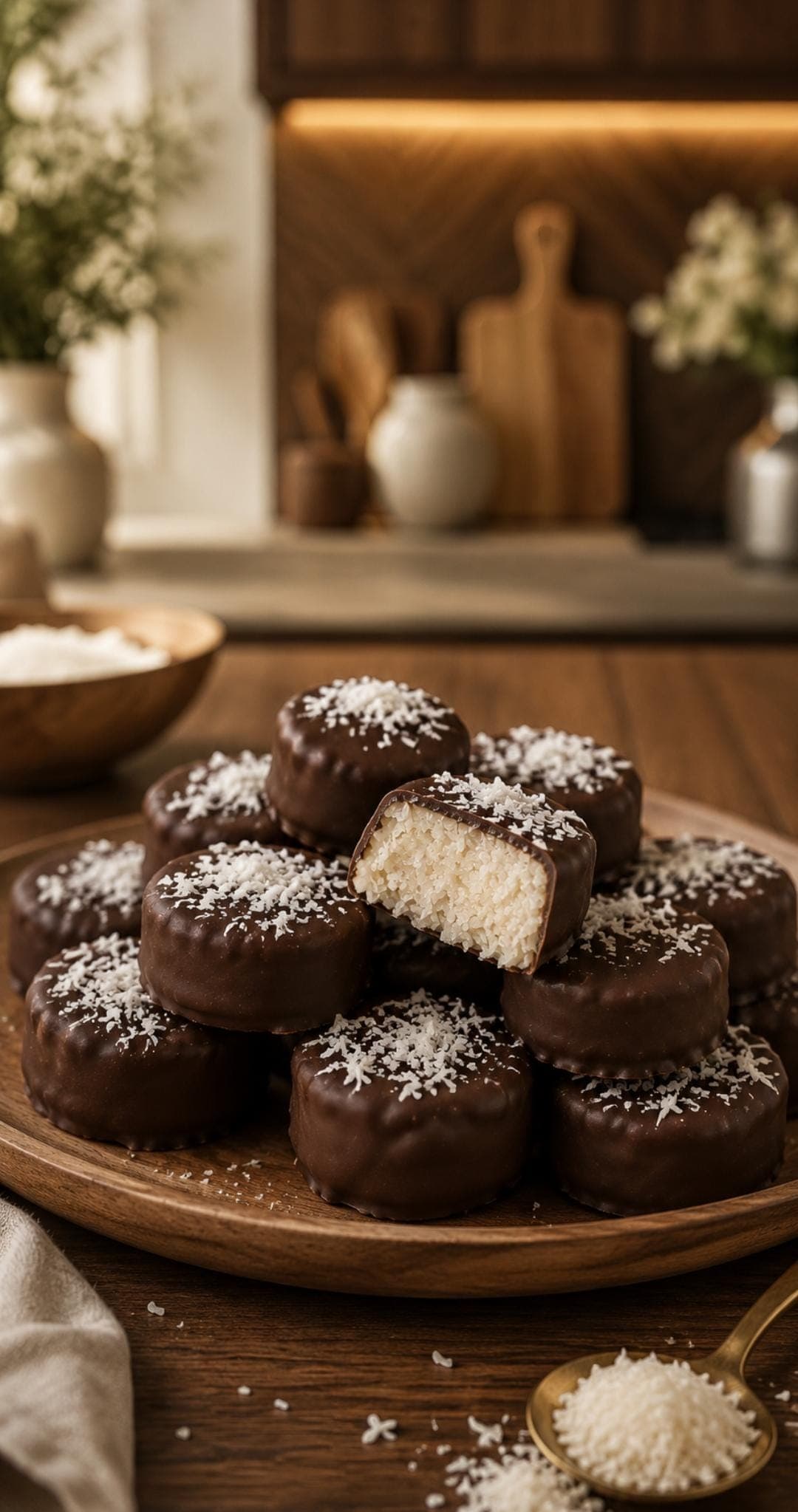 Chocolate Coconut Protein Bites