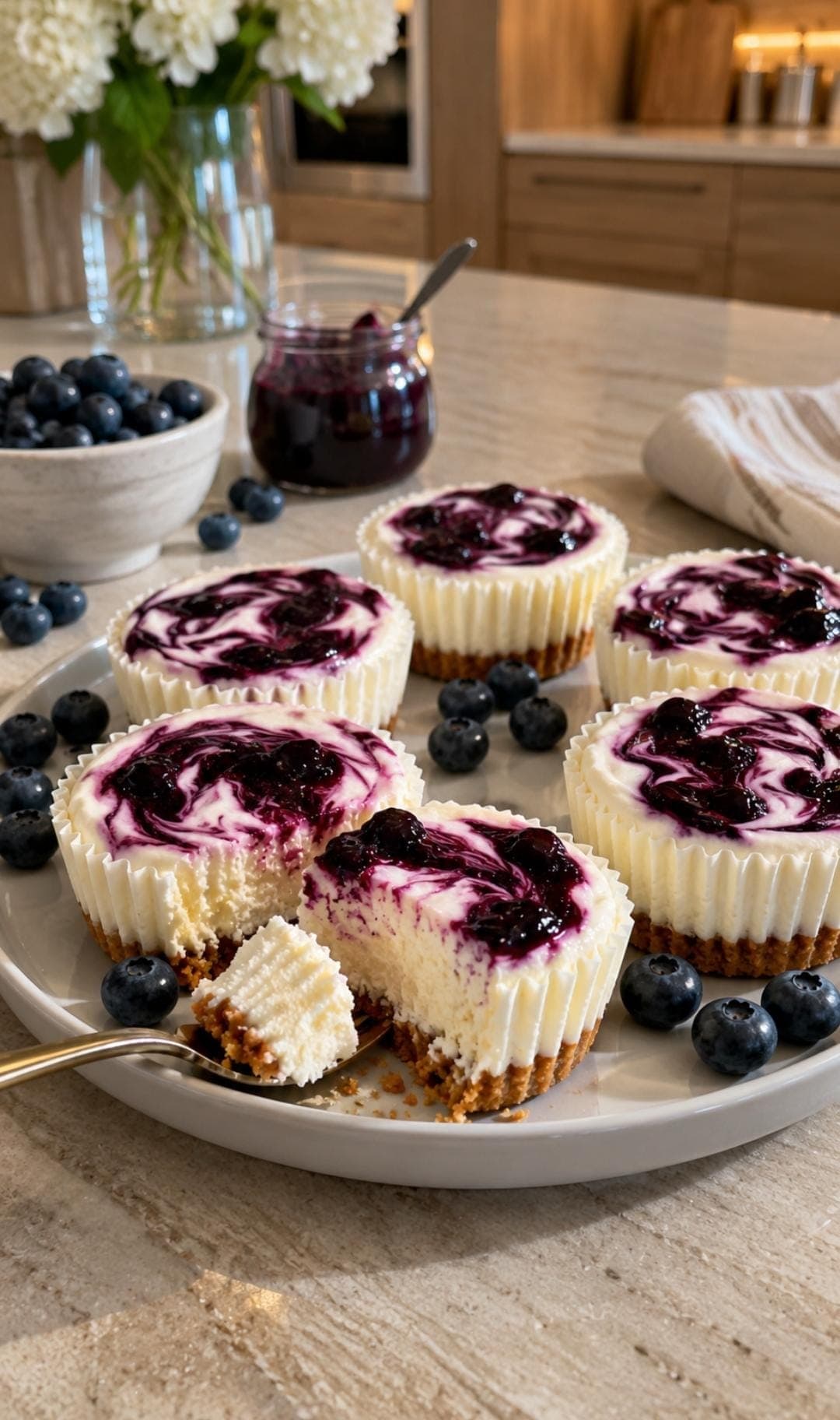 VITA Mini Blueberry Protein Cheesecakes