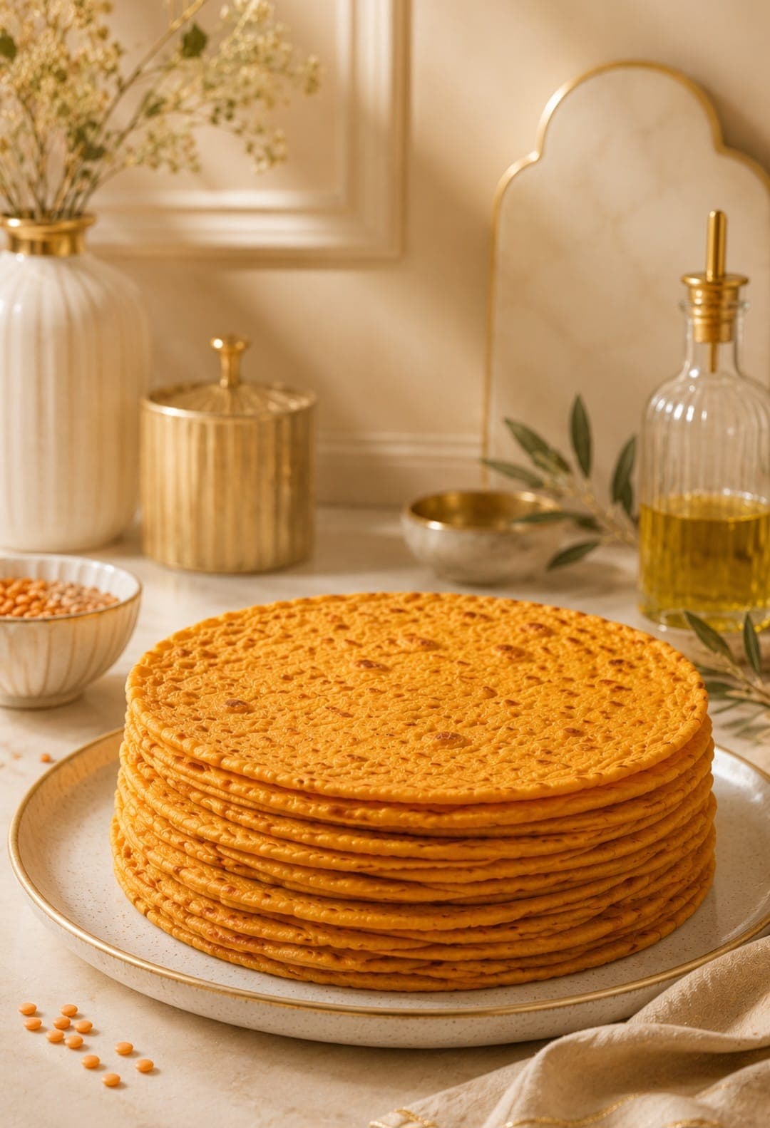 Two-Ingredient Red Lentil Tortillas